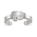 Sterling Silver Rhodium-plated LogoArt Kansas State University Wildcat Toe Ring