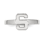 Sterling Silver Rhodium-plated LogoArt Michigan State University Letter S Toe Ring