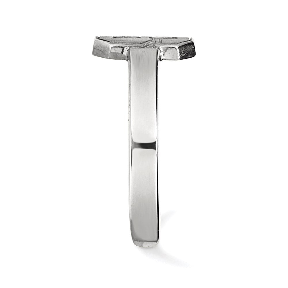 Sterling Silver Rhodium-plated LogoArt North Carolina State University N-C-S Toe Ring