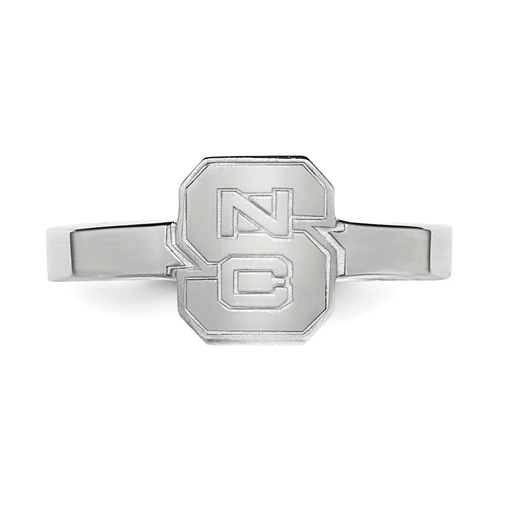 Sterling Silver Rhodium-plated LogoArt North Carolina State University N-C-S Toe Ring