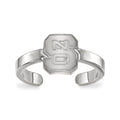 Sterling Silver Rhodium-plated LogoArt North Carolina State University N-C-S Toe Ring