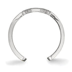 Sterling Silver Rhodium-plated LogoArt The Ohio State University Toe Ring