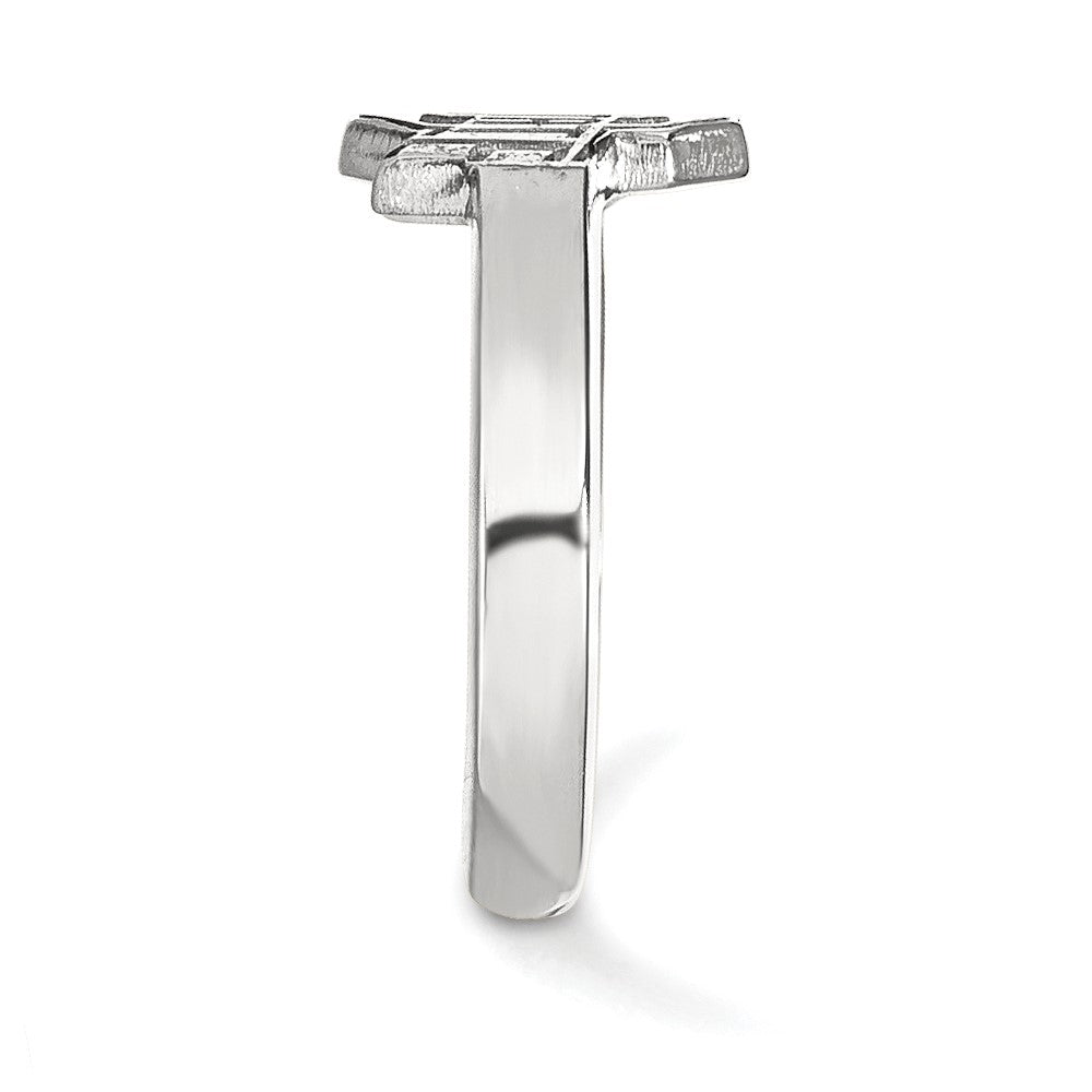 Sterling Silver Rhodium-plated LogoArt The Ohio State University Toe Ring