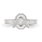 Sterling Silver Rhodium-plated LogoArt The Ohio State University Toe Ring