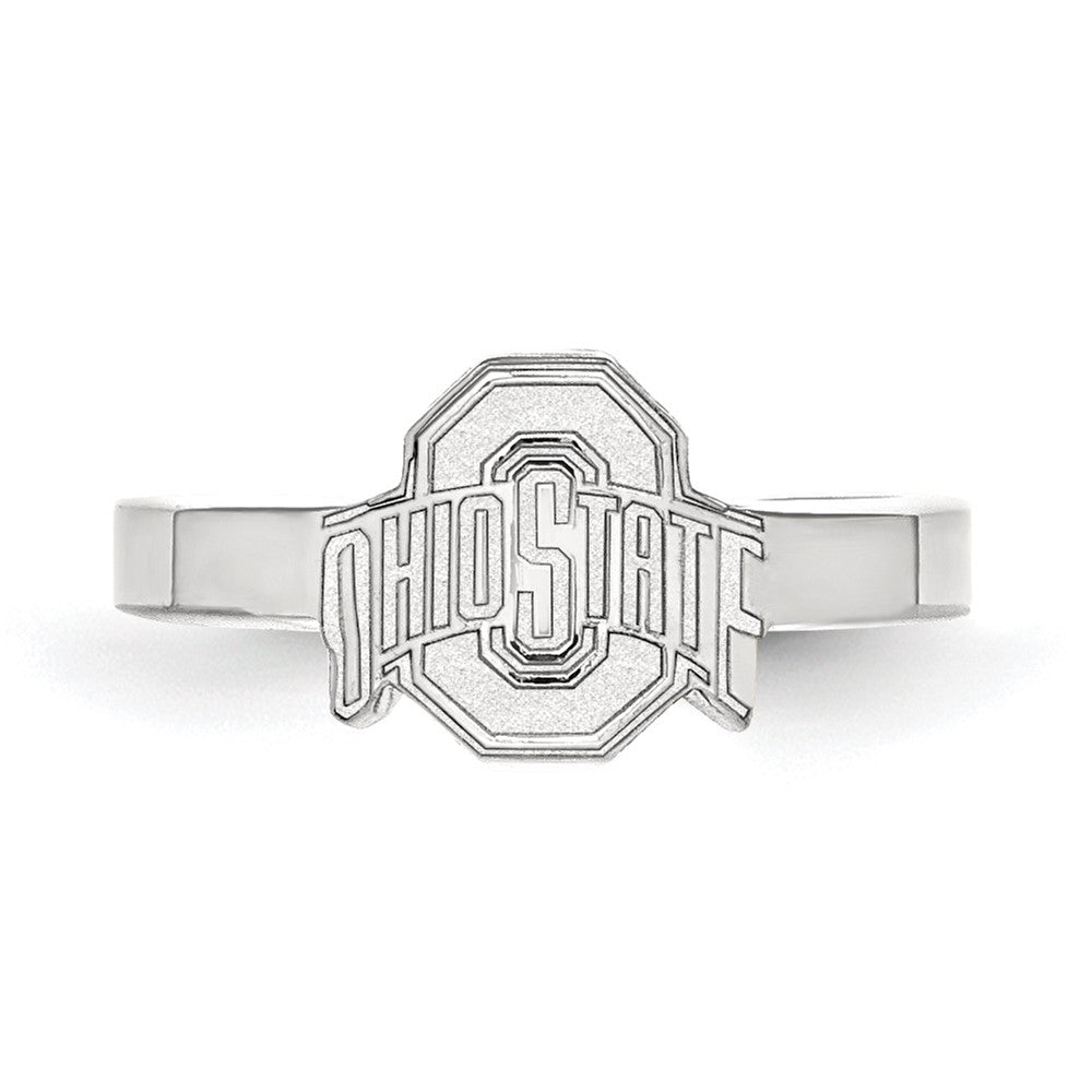 Sterling Silver Rhodium-plated LogoArt The Ohio State University Toe Ring