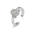 Sterling Silver Rhodium-plated LogoArt The Ohio State University Toe Ring