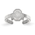 Sterling Silver Rhodium-plated LogoArt The Ohio State University Toe Ring