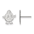 Sterling Silver Rhodium-plated LogoArt Syracuse University Mascot Small Post Earrings