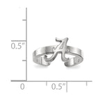 Sterling Silver Rhodium-plated LogoArt University of Alabama Toe Ring