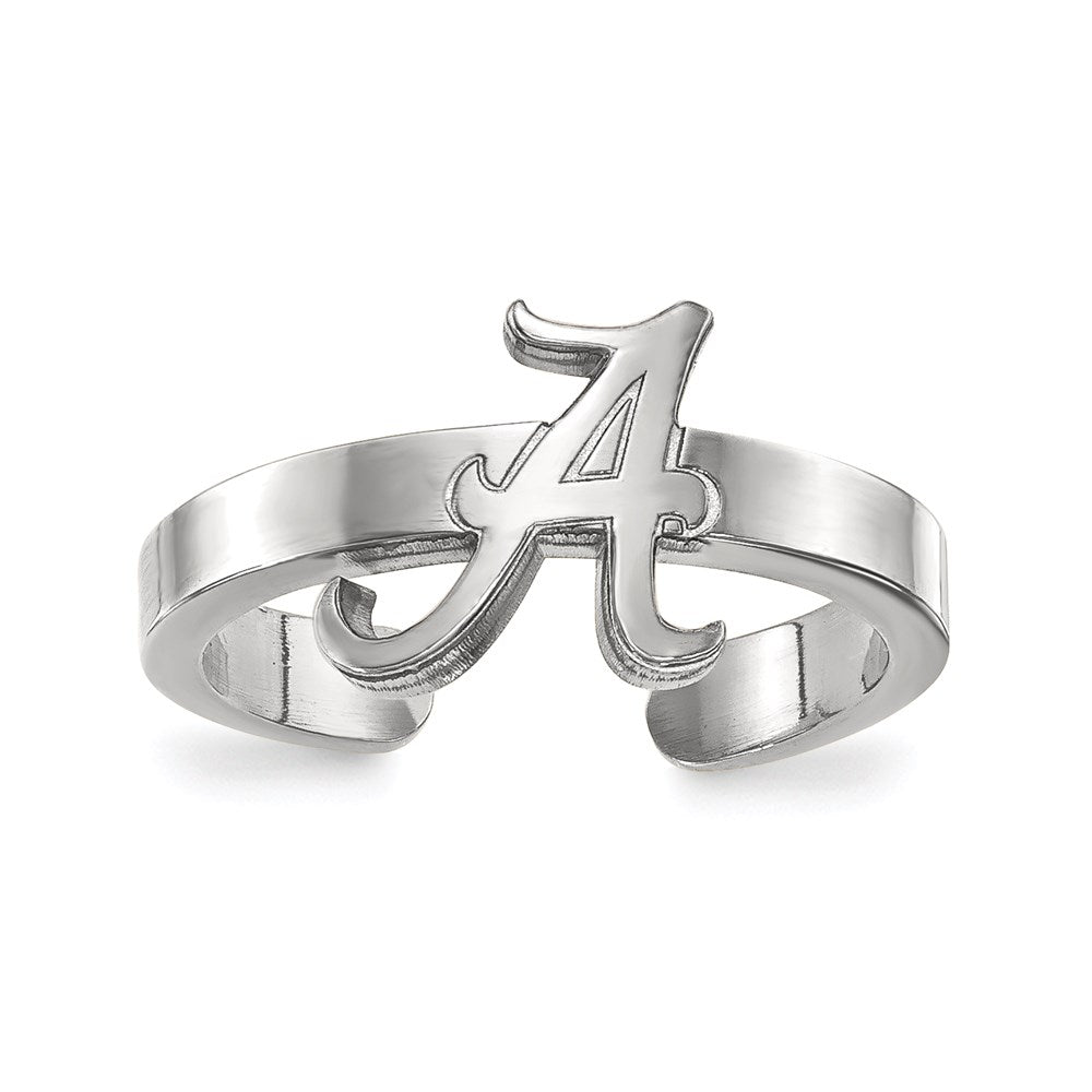Sterling Silver Rhodium-plated LogoArt University of Alabama Toe Ring