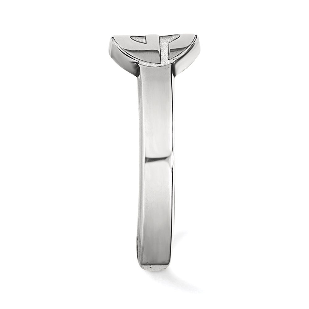 Sterling Silver Rhodium-plated LogoArt University of Georgia Letter G Toe Ring