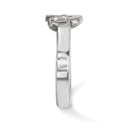 Sterling Silver Rhodium-plated LogoArt University of Iowa Hawk Toe Ring