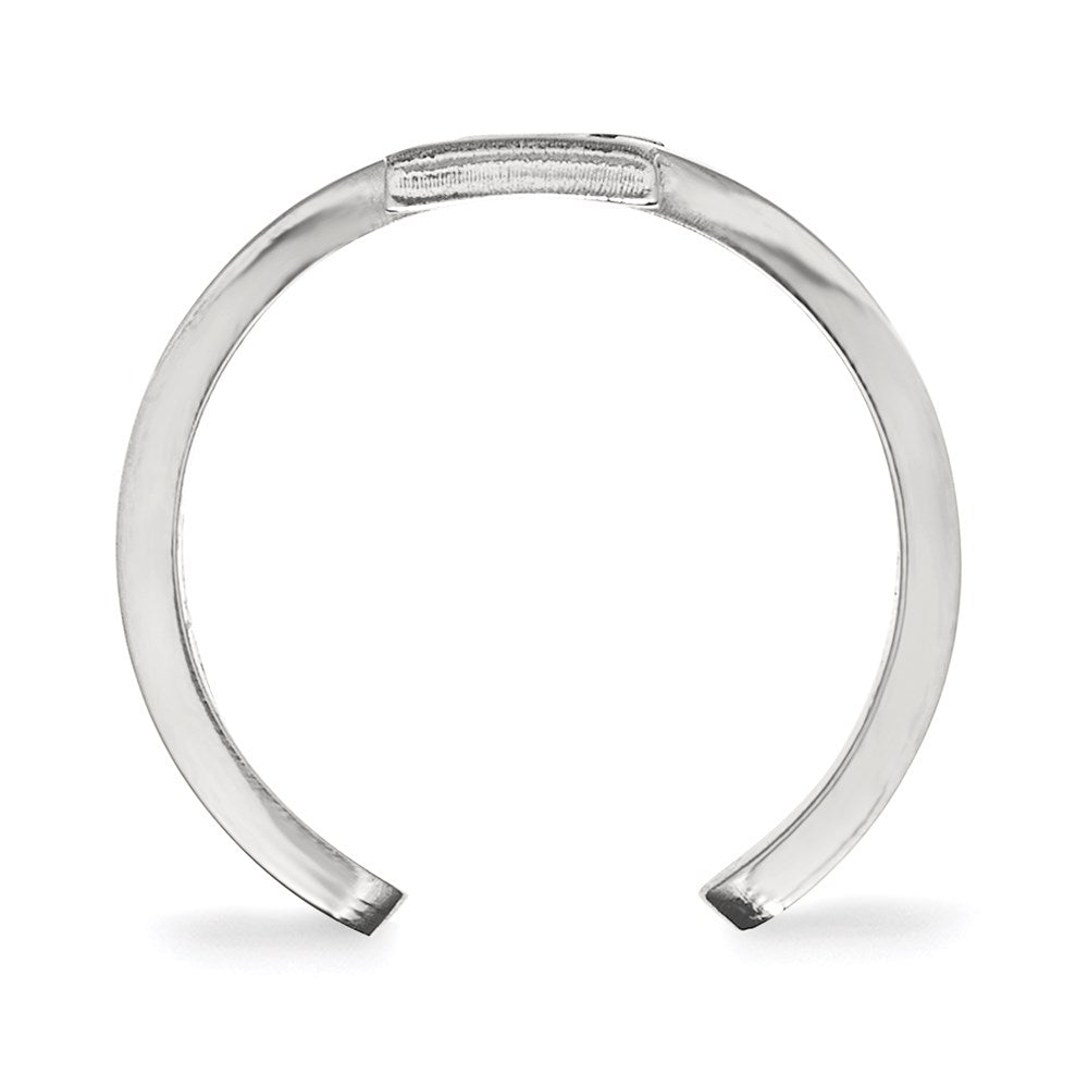 Sterling Silver Rhodium-plated LogoArt University of Illinois Letter I Toe Ring