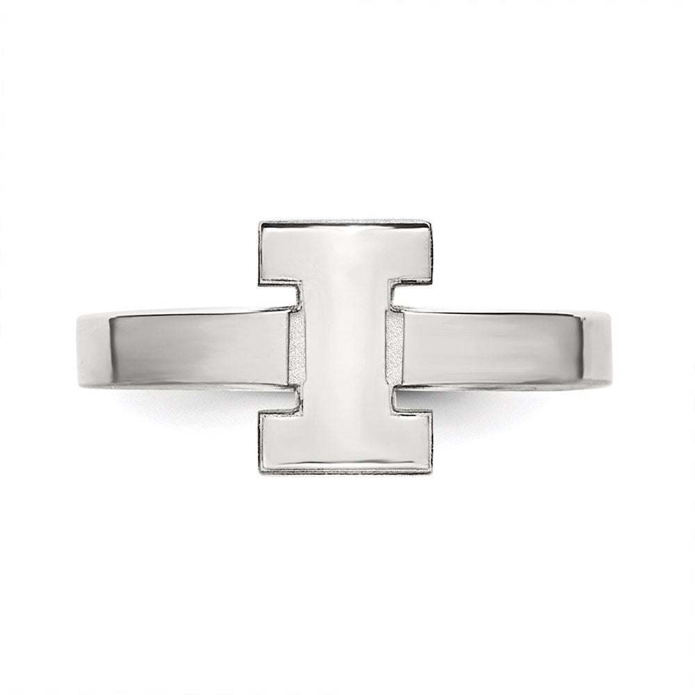 Sterling Silver Rhodium-plated LogoArt University of Illinois Letter I Toe Ring