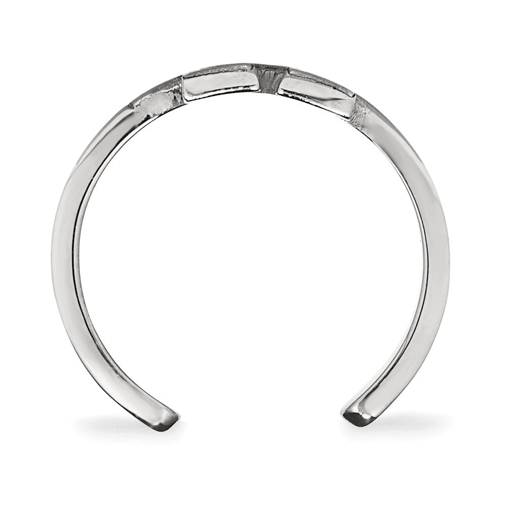 Sterling Silver Rhodium-plated LogoArt University of Kentucky U-K Toe Ring