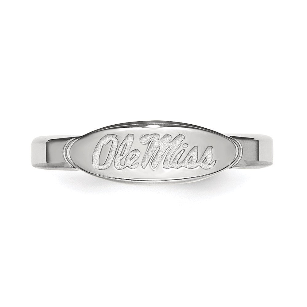Sterling Silver Rhodium-plated LogoArt University of Mississippi Ole Miss Toe Ring