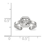 Sterling Silver Rhodium-plated LogoArt University of South Carolina Toe Ring
