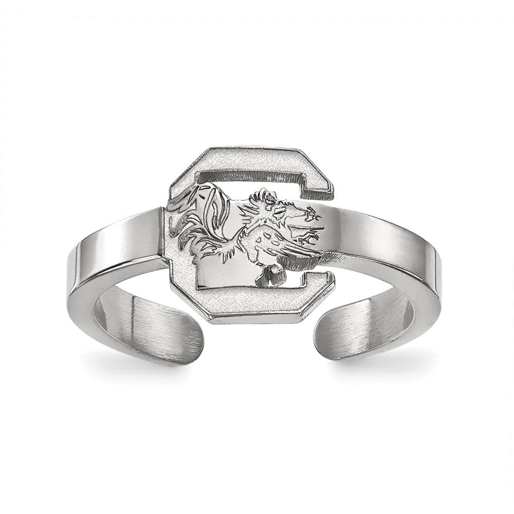 Sterling Silver Rhodium-plated LogoArt University of South Carolina Toe Ring
