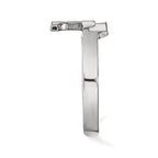 Sterling Silver Rhodium-plated LogoArt University of Tennessee Letter T Toe Ring