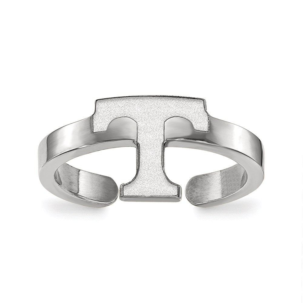 Sterling Silver Rhodium-plated LogoArt University of Tennessee Letter T Toe Ring