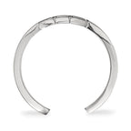 Sterling Silver Rhodium-plated LogoArt University of Wisconsin Letter W Toe Ring