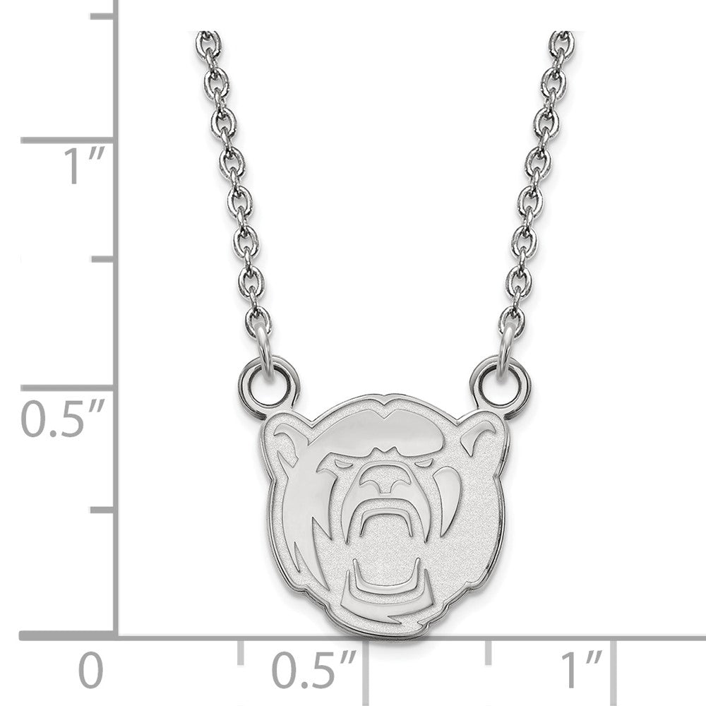 10k White Gold LogoArt Baylor University Small Pendant 18 inch Necklace