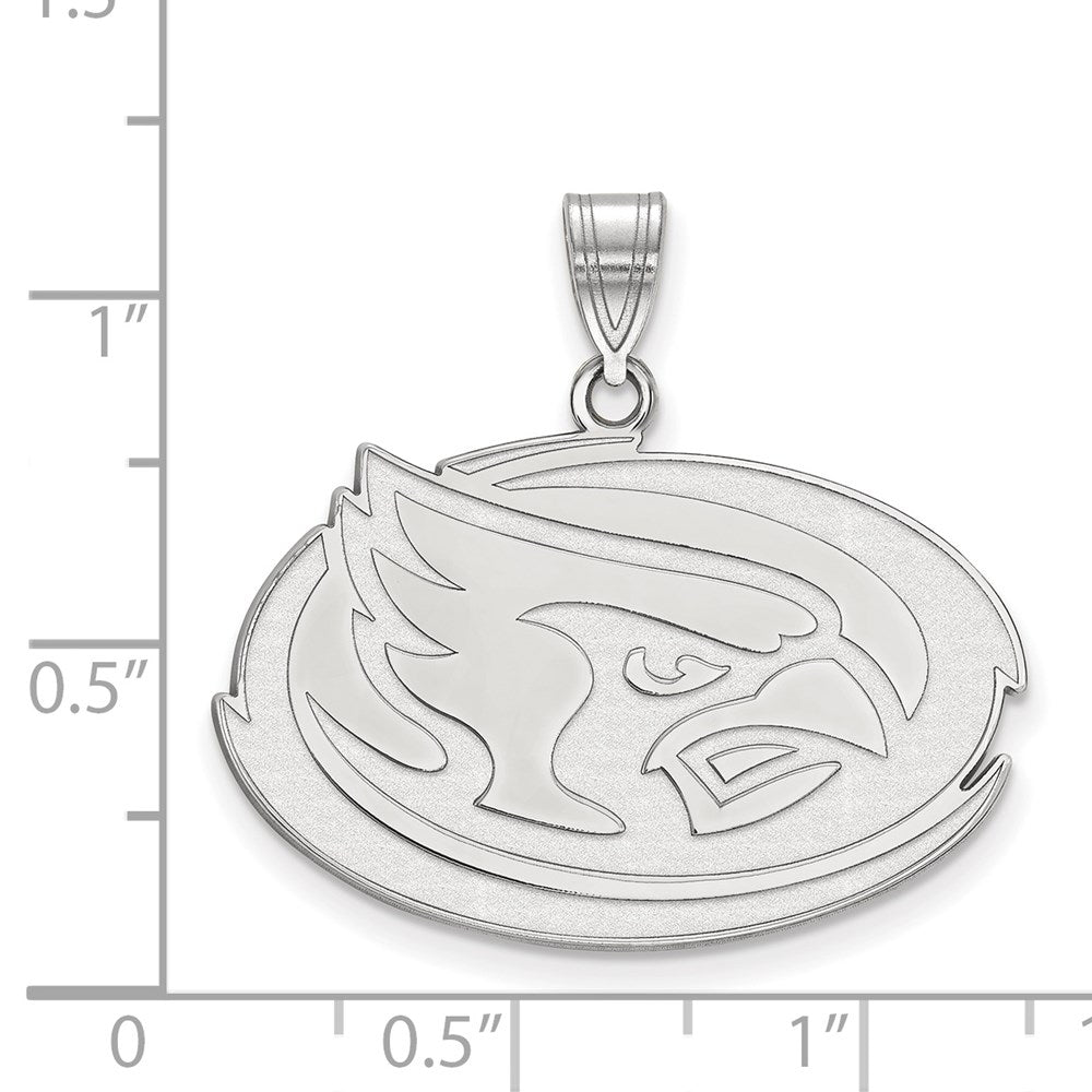 10k White Gold LogoArt Iowa State University Cardinal Large Pendant