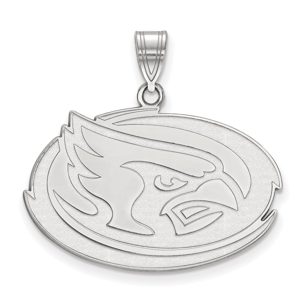 14k White Gold LogoArt Iowa State University Cardinal Large Pendant