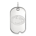 10k White Gold LogoArt Penn State University Lion Small Dog Tag Pendant
