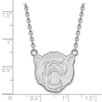 14k White Gold LogoArt Baylor University Large Pendant 18 inch Necklace