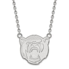 10k White Gold LogoArt Baylor University Large Pendant 18 inch Necklace