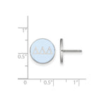 Sterling Silver Rhodium-plated LogoArt Delta Delta Delta Sorority Greek Letters Color Enamel Post Earrings