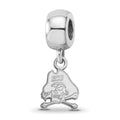 Sterling Silver Rhodium-plated LogoArt East Carolina University Pirate Extra Small Dangle Bead Charm