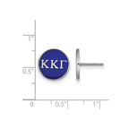 Sterling Silver Rhodium-plated LogoArt Kappa Kappa Gamma Sorority Greek Letters Color Enamel Post Earrings
