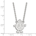 14k White Gold LogoArt Syracuse University Mascot Large Pendant 18 inch Necklace