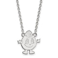 Sterling Silver Rhodium-plated LogoArt Syracuse University Mascot Large Pendant 18 inch Necklace