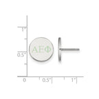 Sterling Silver Rhodium-plated LogoArt Alpha Epsilon Phi Sorority Greek Letters Color Enamel Post Earrings