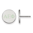 Sterling Silver Rhodium-plated LogoArt Alpha Epsilon Phi Sorority Greek Letters Color Enamel Post Earrings