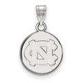 10k White Gold LogoArt University of North Carolina N-C Small Disc Pendant