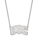 14k White Gold University of Southern California U-S-C Large Pendant 18 inch Necklace