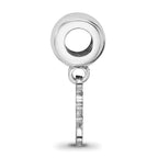 Sterling Silver Rhodium Plated Major League Baseball LogoArt St. Louis Cardinals Bird Dangle Bead