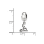 Sterling Silver Rhodium Plated Major League Baseball LogoArt St. Louis Cardinals Bird Dangle Bead