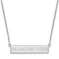 Sterling Silver Rhodium-plated NHL LogoArt Philadelphia Flyers Small Bar 18 inch Necklace