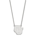 14k White Gold LogoArt University of Colorado C-U Large Pendant 18 inch Necklace