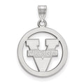 Sterling Silver Rhodium-plated LogoArt University of Virginia Small Circle Pendant