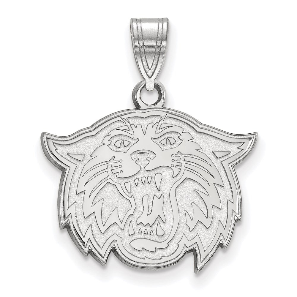 Sterling Silver Rhodium-plated LogoArt Villanova University Wildcat Medium Pendant