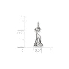Sterling Silver Rhodium-plated LogoArt Alpha Epsilon Phi Sorority Symbol Extra Small Pendant