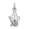 Sterling Silver Rhodium-plated LogoArt Alpha Phi Sorority Symbol Extra Small Pendant