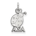 Sterling Silver Rhodium-plated LogoArt Alpha Sigma Alpha Sorority Symbol Extra Small Pendant