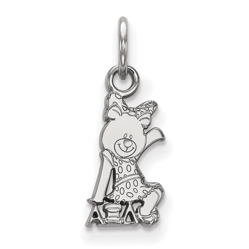 Sterling Silver Rhodium-plated LogoArt Alpha Xi Delta Sorority Symbol Extra Small Pendant